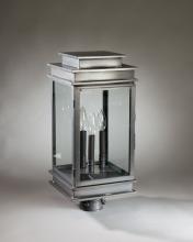 Northeast Lantern 8933-VG-LT3-SMG - Post Verdi Gris 3 Candelabra Sockets Seedy Marine Glass